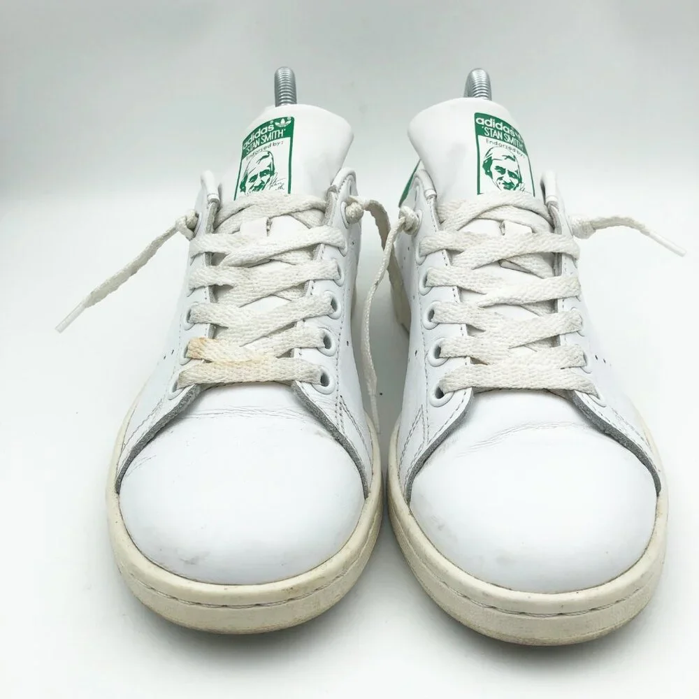 ADIDAS Shoes Womens 7.5 Stan Smith White Green Low Top Sneakers Court Trainers